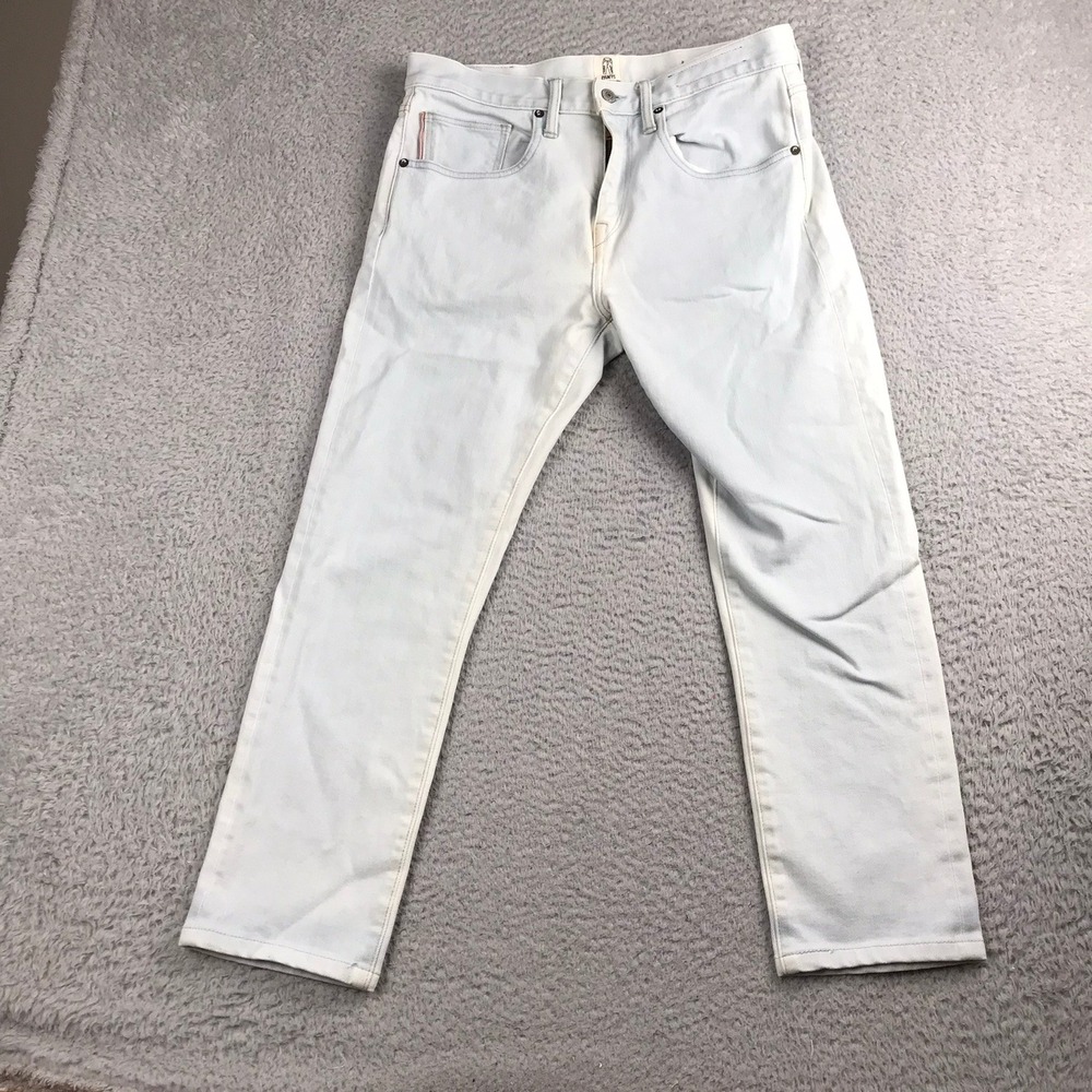 Hiroshi Kato Selvedge Jeans Men 31 Light Slim Tapered Japanese Denim *Flaws*